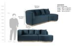 Blue City Decor Urban Haven Corner Sofa Set - Image 3