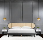 Buy Blue City Decor Nivaan Rich Brown Wooden Bed | Beds | King Size Bed | King Bed | Queen Size Bed | Queen Bed | Wooden Bed | Poster Bed | Double Bed | Bedroom Furniture | Blue City Decor