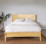 Buy Blue City Decor Riyasat Artisan Carved Wood Bed | Beds | King Size Bed | King Bed | Queen Size Bed | Queen Bed | Wooden Bed | Poster Bed | Double Bed | Bedroom Furniture | Blue City Decor