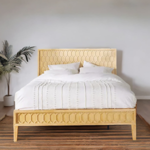 Buy Blue City Decor Riyasat Artisan Carved Wood Bed | Beds | King Size Bed | King Bed | Queen Size Bed | Queen Bed | Wooden Bed | Poster Bed | Double Bed | Bedroom Furniture | Blue City Decor