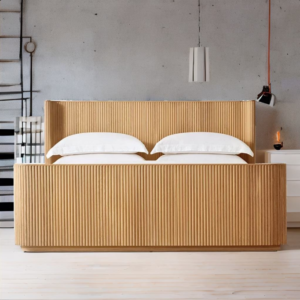 Buy Blue City Decor Virex Sculpted Solid Wood Bed | Beds | King Size Bed | King Bed | Queen Size Bed | Queen Bed | Wooden Bed | Poster Bed | Double Bed | Bedroom Furniture | Blue City Decor