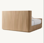 Blue City Decor Virex Sculpted Solid Wood Bed - Image 4