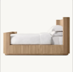 Blue City Decor Virex Sculpted Solid Wood Bed - Image 3