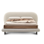 Blue City Decor Nyra Plush Upholstered Wooden Bed - Image 3