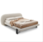 Blue City Decor Nyra Plush Upholstered Wooden Bed - Image 2