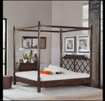 Buy Blue City Decor Vedra Classic Sheesham Wood Bed Frame | Beds | King Size Bed | King Bed | Queen Size Bed | Queen Bed | Wooden Bed | Poster Bed | Double Bed | Bedroom Furniture | Blue City Decor