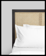 Blue City Decor Adiva Blackwood Handwoven Cane Bed - Image 6