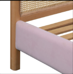 Blue City Decor Vanika Arc Handcrafted Cane Bed - Image 4