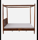 Blue City Decor Solid Sheesham Wood Poster Bed in Honey Finish - Image 5