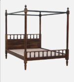 Blue City Decor Handcrafted Sheesham Wood Poster Bed - Image 4