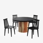 Blue City Decor Eclipse Finish Compact Dining Set – 4 Seater - Image 6