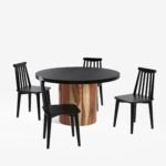 Blue City Decor Eclipse Finish Compact Dining Set – 4 Seater - Image 3