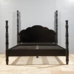 Blue City Decor Colonial Hand Carved King Size Poster Bed - Image 2
