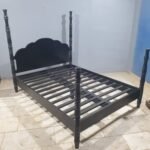 Blue City Decor Colonial Hand Carved King Size Poster Bed - Image 4