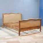 Blue City Decor Rattan Elegance Solid Mango Wood King Bed - Image 4
