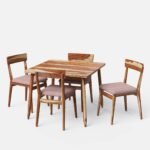 Buy Blue City Decor Royale Comfort 4 Seater Wooden Dining Table Set | Dining Table Set | Wooden Dining | Wooden Dining Table Set | Dining Room Furniture | Solid Wood Furniture | Blue City Decor