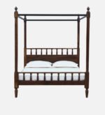 Blue City Decor Sheesham Wood Poster Bed in Provincial Teak Finish - Image 2