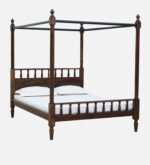 Blue City Decor Sheesham Wood Poster Bed in Provincial Teak Finish - Image 3