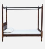 Blue City Decor Sheesham Wood Poster Bed in Provincial Teak Finish - Image 6