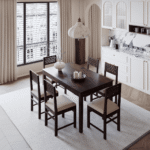 Blue City Decor Heritage Craft 6 Seater Dining Table Set - Image 2