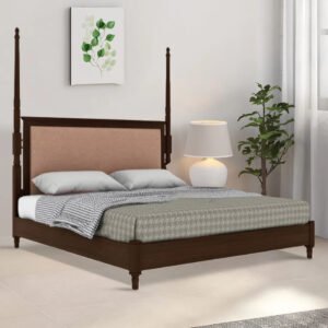 Buy Blue City Decor Rachit Deep Tone Solid Wood Bed | Beds | King Size Bed | King Bed | Queen Size Bed | Queen Bed | Wooden Bed | Poster Bed | Double Bed | Bedroom Furniture | Blue City Decor