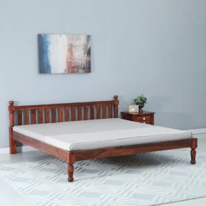 Buy Blue City Decor Naimish Classic Finish Wooden Bed | Beds | King Size Bed | King Bed | Queen Size Bed | Queen Bed | Wooden Bed | Poster Bed | Double Bed | Bedroom Furniture | Blue City Decor