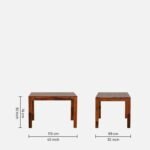 Blue City Decor Aura Solid Sheesham 4 Seater Dining Table Set - Image 2