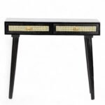 Blue City Decor Solvara Dark Tone Cane Console Table - Image 2