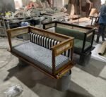 Blue City Decor Solid Wood Rattan Hanging Swing - Image 3