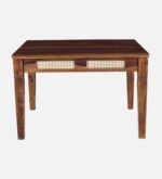 Blue City Decor Sheesham Wood 4 Seater Dining Table Set in Teak Finish - Image 5