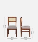 Blue City Decor Kairo Sheesham Wood 6 Seater Dining Set with Bench in Teak Finish - Image 3