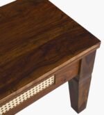 Blue City Decor Kairo Sheesham Wood 6 Seater Dining Set with Bench in Teak Finish - Image 16