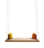Blue City Decor Heritage Mango Wood Swing with Honey Finish - Image 4