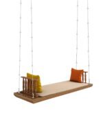 Blue City Decor Heritage Mango Wood Swing with Honey Finish - Image 3
