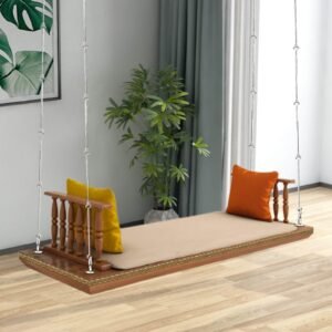 Buy Blue City Decor Heritage Mango Wood Swing with Honey Finish | Swing | Wooden Swing | Living Room Furniture | Outdoor Furniture | Balcony Furniture | Balcony Swing | Solid Wood Furniture | Blue City Decor
