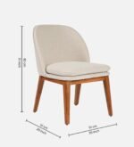 Blue City Decor Novara Solid Wood 6 Seater Dining Set in Deep Walnut Tone - Image 3