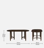 Blue City Decor Bravion Solid Wood 6 Seater Dining Set with Chairs in Teak Finish - Image 2