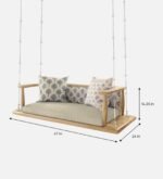Blue City Decor Heritage Mango Wood Swing in Natural Finish - Image 2