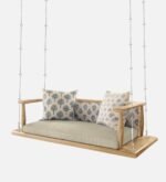 Blue City Decor Heritage Mango Wood Swing in Natural Finish - Image 4