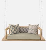 Blue City Decor Heritage Mango Wood Swing in Natural Finish - Image 3