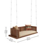 Blue City Decor Honey Finish Rosewood Hanging Swing - Image 2