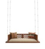 Blue City Decor Honey Finish Rosewood Hanging Swing - Image 4