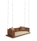 Blue City Decor Honey Finish Rosewood Hanging Swing - Image 3