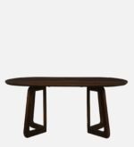 Blue City Decor Virella Solid Wood 6 Seater Dining Set with Bench in Rich Teak Tone - Image 6