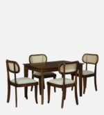 Blue City Decor Heritage Sheesham Wood 4 Seater Dining Set - Image 4