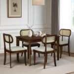 Buy Blue City Decor Heritage Sheesham Wood 4 Seater Dining Set | Dining Set | Wooden Dining Set | Dining Table | 4 Seater Dining | Dining Room Furniture | Solid Wood Furniture | Blue City Decor