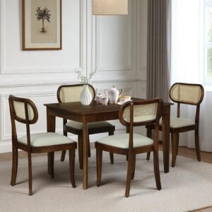 Buy Blue City Decor Heritage Sheesham Wood 4 Seater Dining Set | Dining Set | Wooden Dining Set | Dining Table | 4 Seater Dining | Dining Room Furniture | Solid Wood Furniture | Blue City Decor