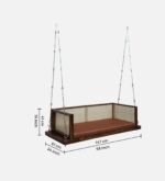 Blue City Decor Heritage Sheesham Wood 2 Seater Swing in Teak Finish - Image 2
