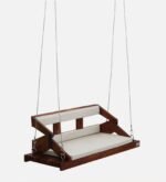 Blue City Decor Walnut Finish Solid Wood Reversible Swing - Image 3