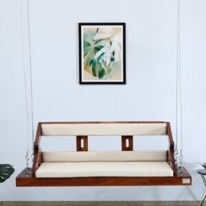 Buy Blue City Decor Walnut Finish Solid Wood Reversible Swing | Swing | Wooden Swing | Living Room Furniture | Outdoor Furniture | Balcony Furniture | Balcony Swing | Solid Wood Furniture | Blue City Decor